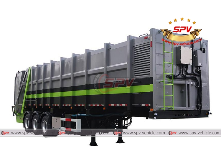  SPV-Vehicle - Garbage Semi Trailer - Right Front Side View